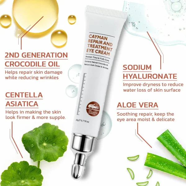 【ΘΕΡΜΕΣ ΕΚΠΤΩΣΕΙΣ 79% 】Crocodile Oil Treatment & Repair Eye Cream