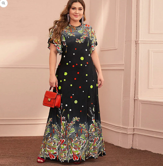 2022 New Print Maxi Dress Plus Size Φορέματα, Φορέματα