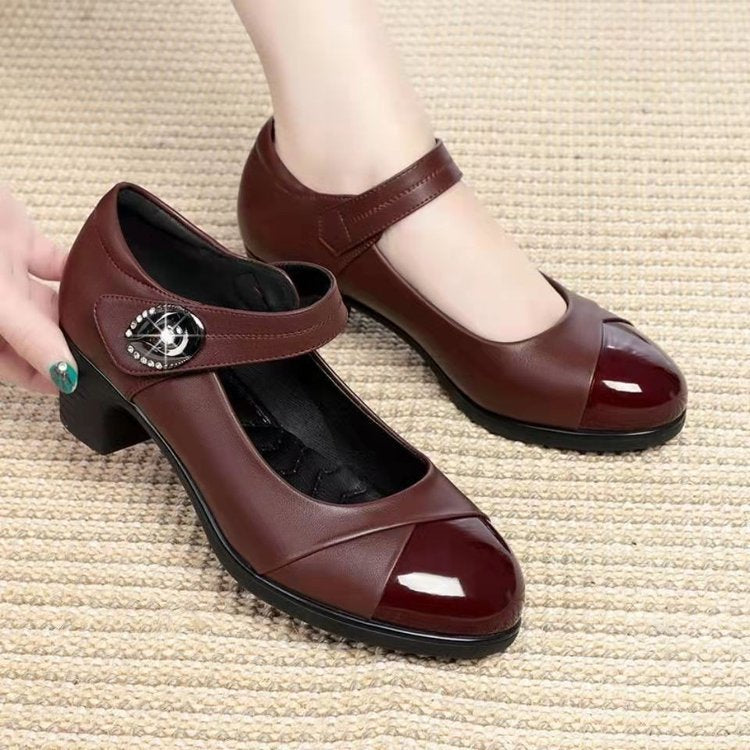 Γυναικεία casual μονό παπούτσια με μεταλλική μαλακή σόλα από καουτσούκ