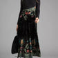 Φθινοπωρινό Χειμερινό Vintage Κομψό Γυναικείο Μακρύ Βαμβακερό Φόρεμα V λαιμόκοψης