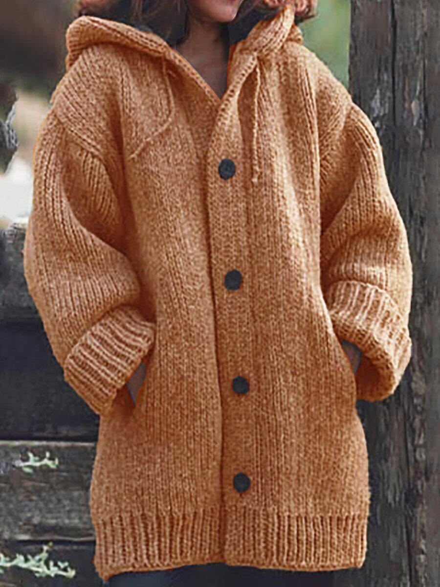 🔥NEW | Παλτό με κουκούλα από fleece με κουκούλα