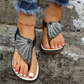 🔥2023 Γυναικεία casual ορθοπεδικά σανδάλια, παντόφλες Crystal Roman Fashion Clip